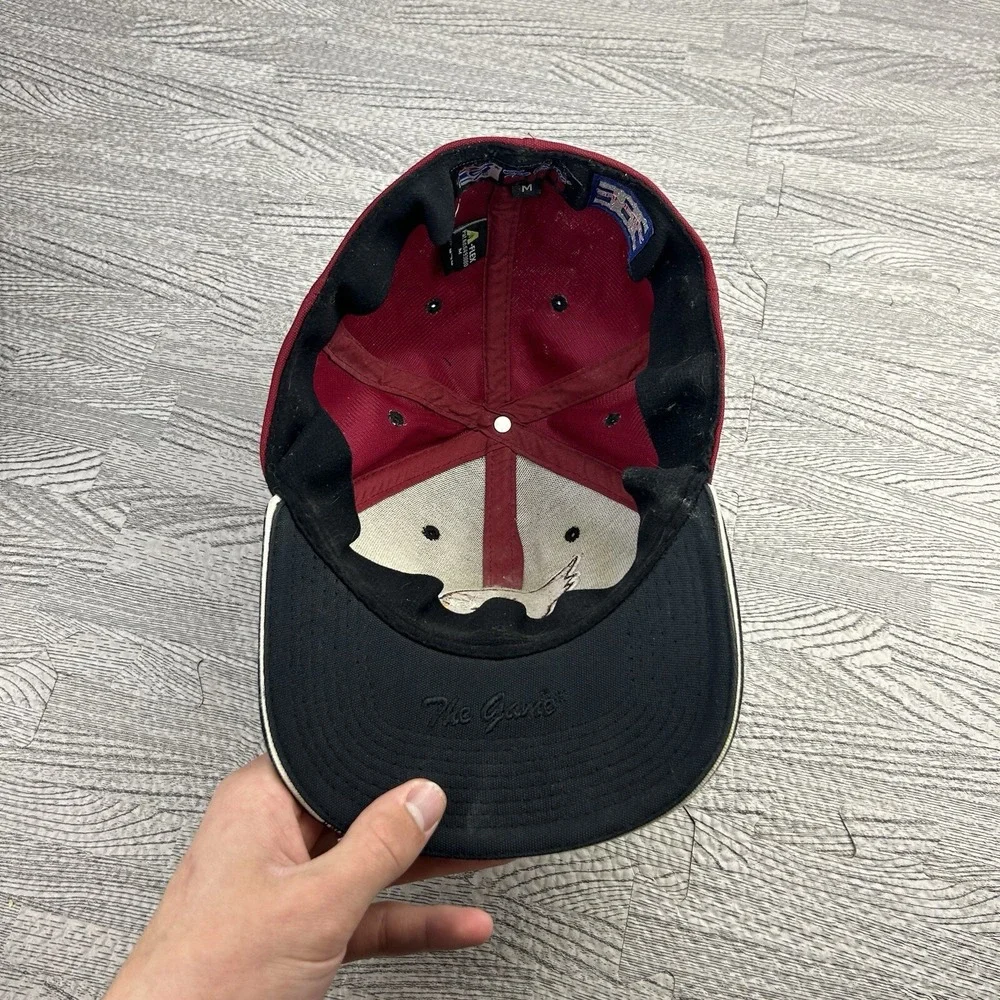 Arizona Cardinals The Game Hat‎ Cap Fitted Size Medium Red Black NFL Football